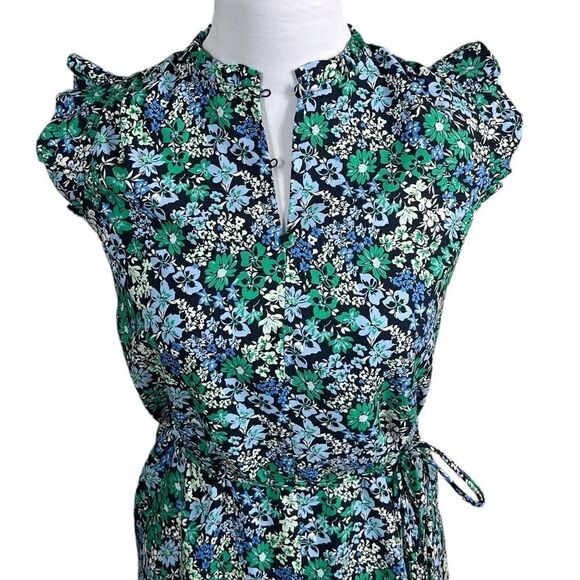 NWT Ann Taylor Floral Flutter Sleeve Dress, Size XS - Picture 2 of 8